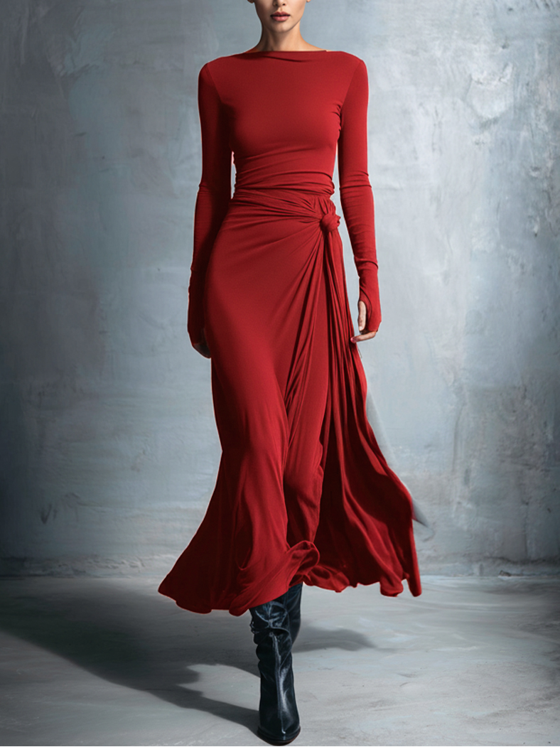 Flowy summer maxi dress for women by Christine Brewer, featuring a wrap style and lightweight, breezy fabric.