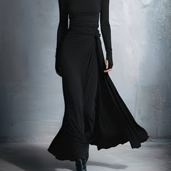 Flowy summer maxi dress for women by Christine Brewer, featuring a wrap design and lightweight fabric, perfect for warm weather.