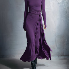 Flowy summer maxi dress for women by Christine Brewer, featuring a wrap design and lightweight, flowy fabric.
