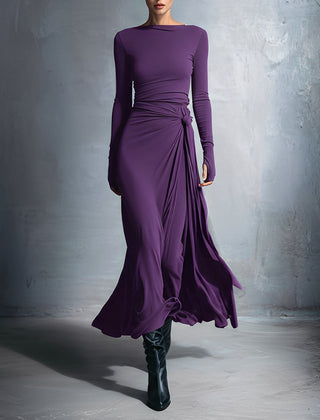 Flowy summer maxi dress for women by Christine Brewer, featuring a wrap design and lightweight, flowy fabric.