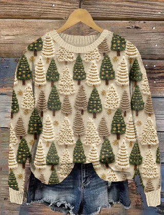 Stylish Christmas sweater for women by Christine Brewer, featuring festive patterns and cozy knit fabric.