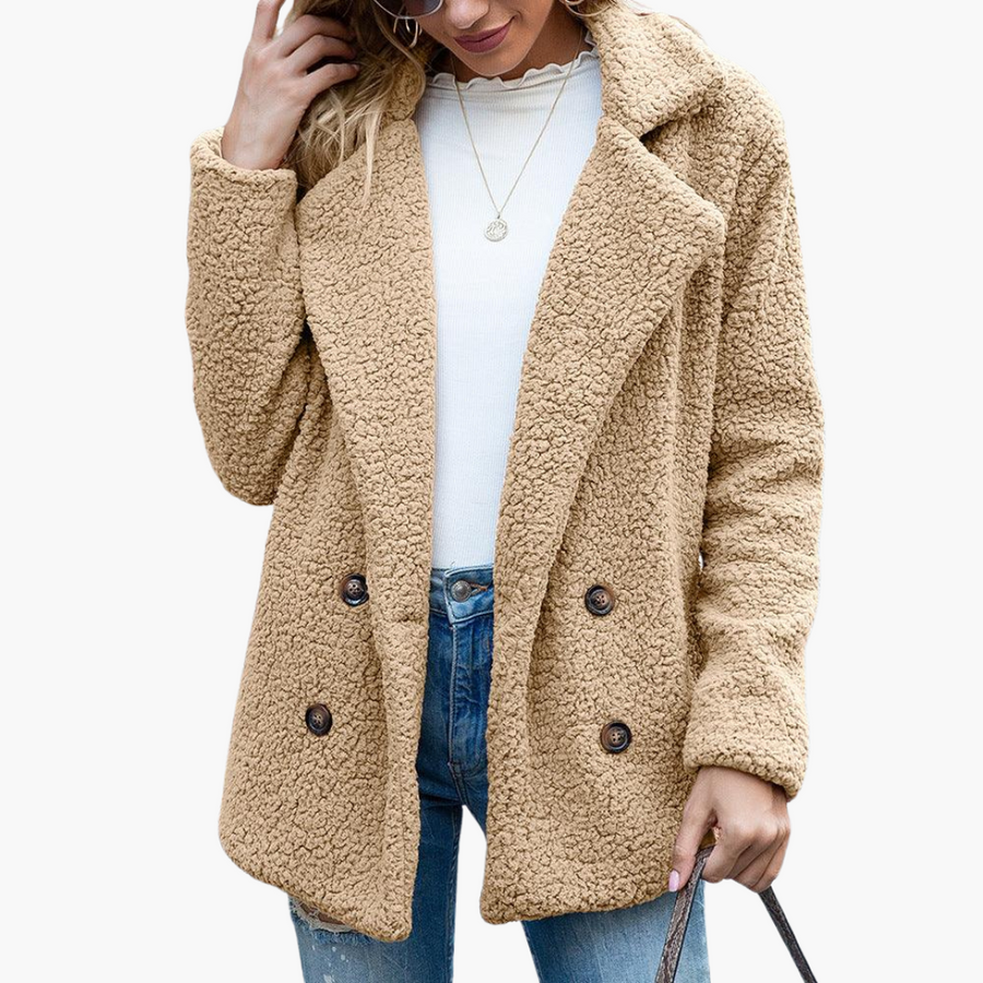 Celine | Faux Fur Oversized Relaxed-Fit Jacket for Women