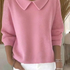 Millie knit sweater for women by Christine Brewer, featuring a cozy, textured knit design in soft, warm fabric.