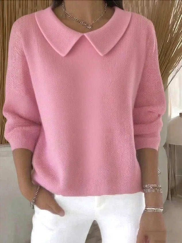 Millie knit sweater for women by Christine Brewer, featuring a cozy, textured knit design in soft, warm fabric.