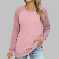 Women’s Molly sweatshirt by Christine Brewer, soft and cozy gray sweatshirt with relaxed fit, ideal for casual wear.