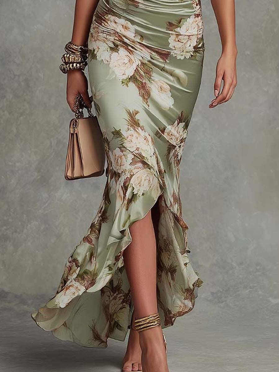 Elegant V-neck maxi dress for women by Christine Brewer, flowing fabric and flattering fit perfect for casual or formal occasions.