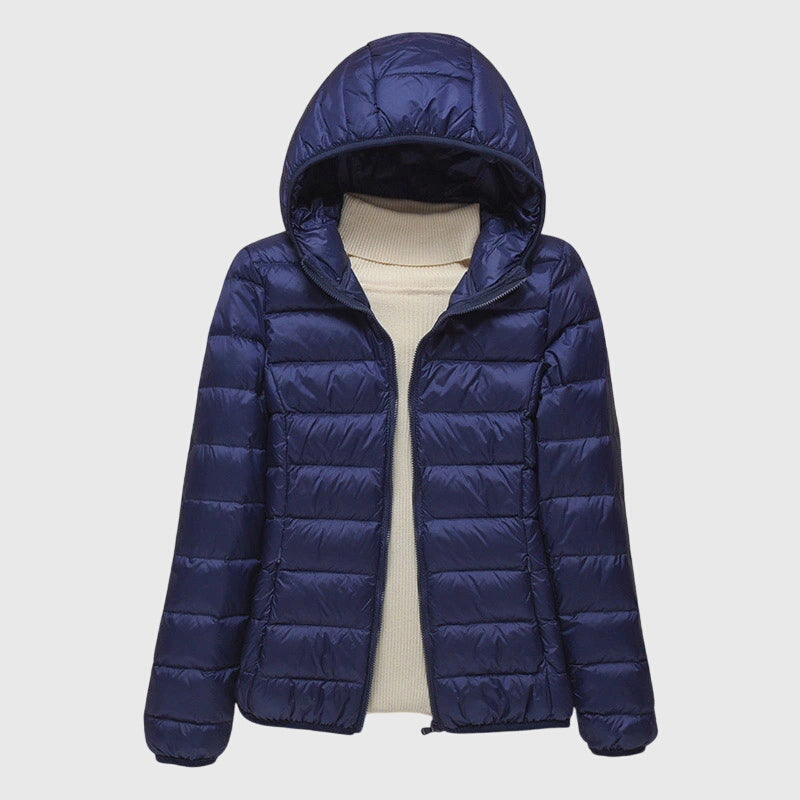 Lightweight quilted jacket by Christine Brewer, Lily Ultra-Light Quilted Jacket in soft fabric with a sleek design and subtle quilting.