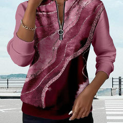 Vintage long sleeve sweatshirt by Christine Brewer featuring the Hannah design, shown in a cozy, casual hoodie style.