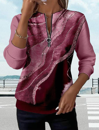 Vintage long sleeve sweatshirt by Christine Brewer featuring the Hannah design, shown in a cozy, casual hoodie style.