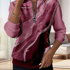 Vintage Hannah long sleeve sweatshirt by Christine Brewer, featuring a cozy hood and classic fit in a soft fabric.