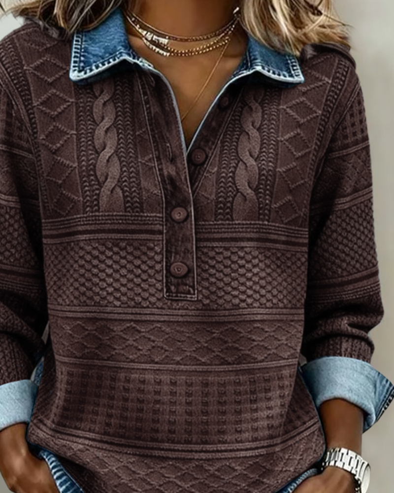 Christine Brewer Mia elegant relaxed fit sweatshirt in soft fabric, showcasing a comfortable, refined casual style.