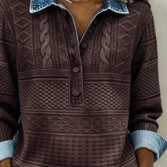 Christine Brewer Hannah women's sweatshirt, cozy gray sweatshirt with a relaxed fit, casual style, and soft fabric.