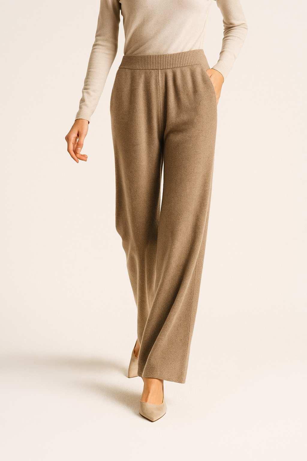 Women's loose pull-on joggers by Christine Brewer, featuring a relaxed fit and comfortable fabric, displayed on a neutral background.