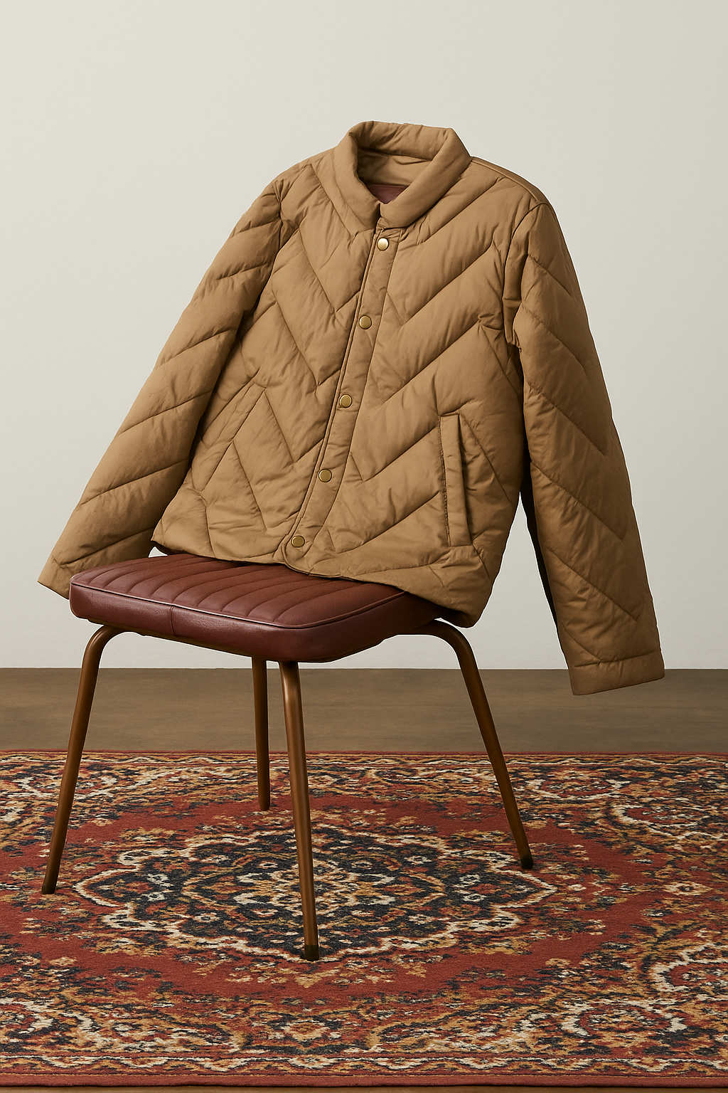 Women’s short quilted puffer jacket by Christine Brewer named Aurora, featuring a stylish, insulated design for cold weather wear.