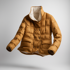Sophia quilted puffer jacket for women by Christine Brewer, featuring a stylish padded design in a floating serenity color.