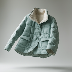 Sophia quilted puffer jacket for women by Christine Brewer, lightweight insulated jacket with a stylish floating design.