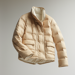 Sophia quilted puffer jacket for women by Christine Brewer, navy blue, lightweight insulated design, displayed on a mannequin.