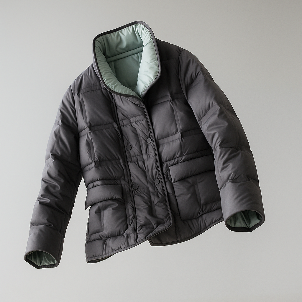 Sophia quilted puffer jacket for women by Christine Brewer, featuring a stylish padded design and cozy, insulated fabric.