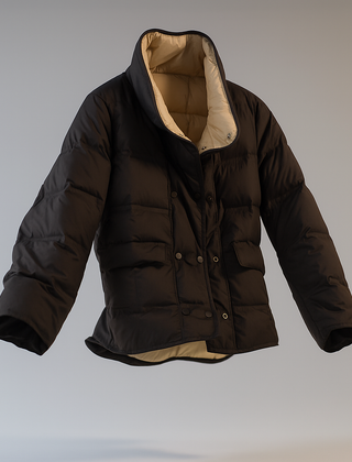 Sophia quilted puffer jacket for women by Christine Brewer, stylishly padded and designed for warmth and comfort.