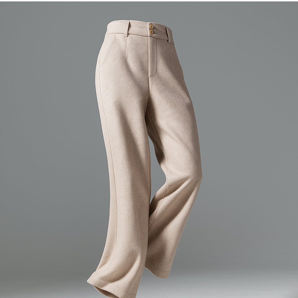 Christine Brewer Abigail tailored wide-leg women's trousers, floating fabric with a relaxed fit and high waist, stylish and comfortable.