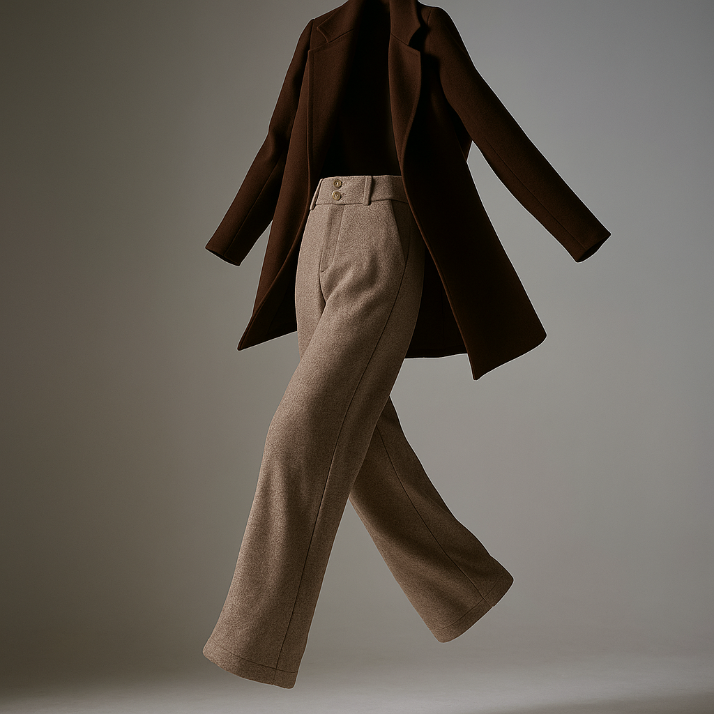 Elegant wide-leg trousers for women by Christine Brewer, featuring a tailored fit and flowing fabric in a stylish design.