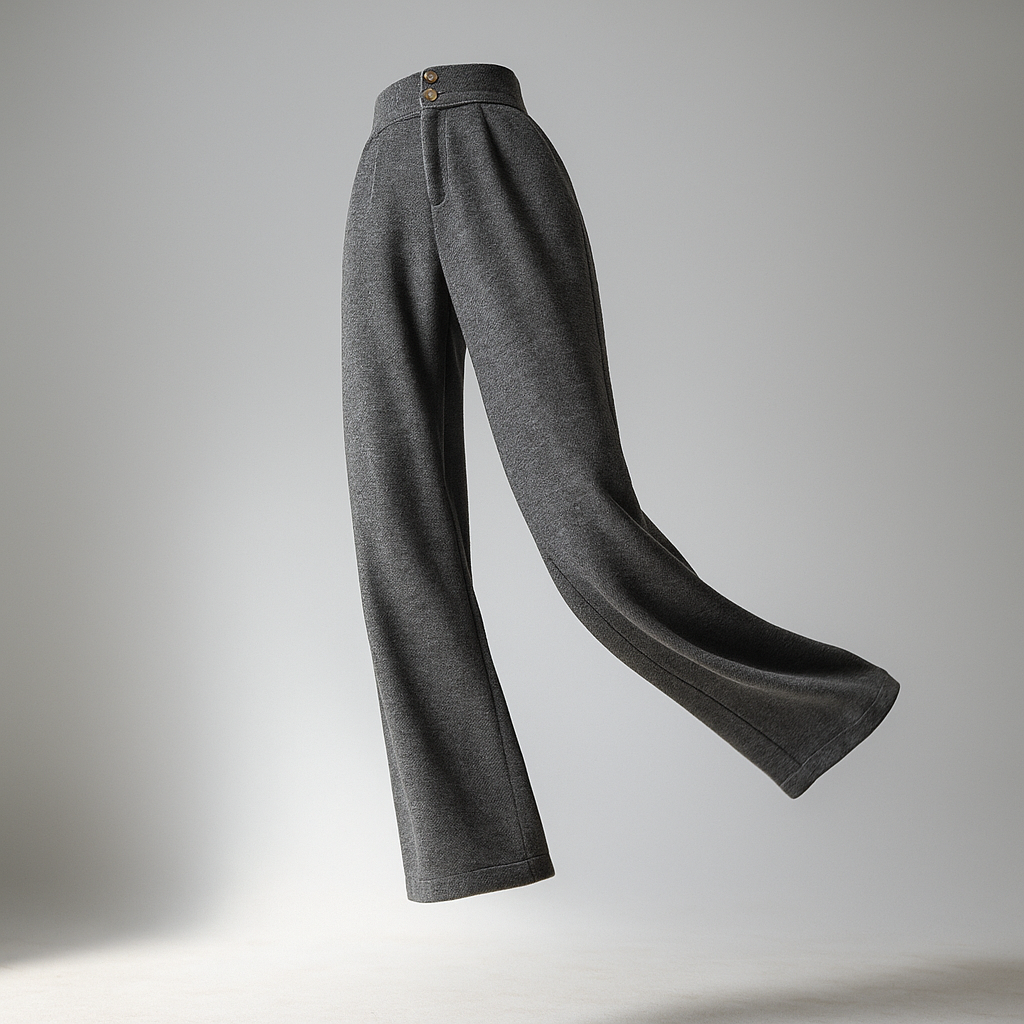 Christine Brewer Abigail women's tailored wide-leg trousers, displayed on a mannequin, showcasing the relaxed fit and elegant design.