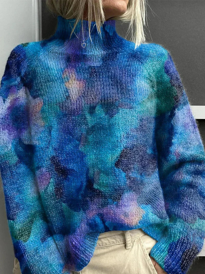 Emma chic ribbed turtleneck sweater by Christine Brewer, shown in a versatile, cozy knit design with a fitted silhouette.