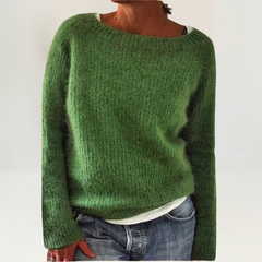 Christine Brewer Talia knit sweater for women, featuring a cozy, textured design in soft, neutral tones, perfect for casual wear.