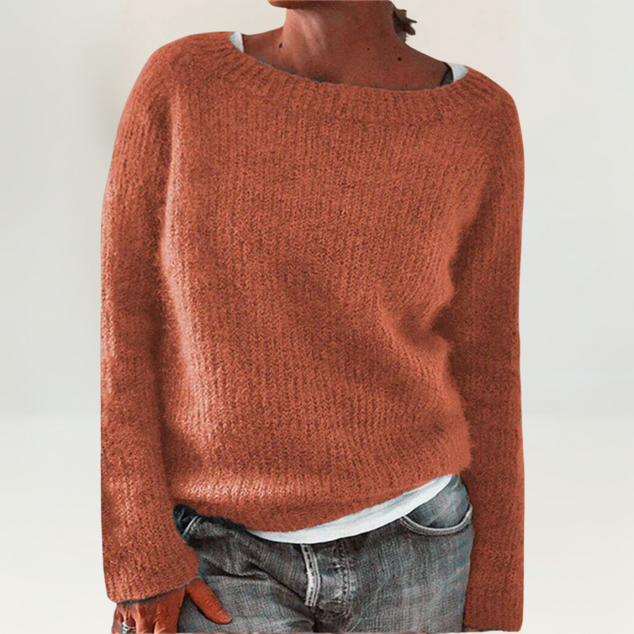 Women’s knit sweater from Christine Brewer's Talia collection, featuring a cozy, stylish design in soft fabric.