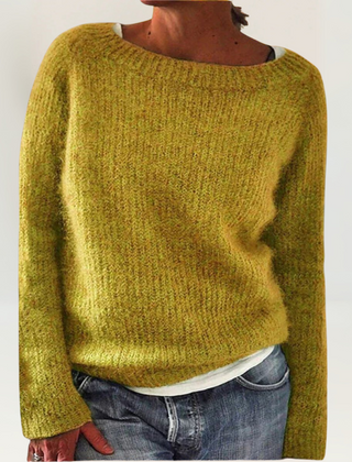Women’s Talia knit sweater by Christine Brewer, featuring a cozy, textured design in soft, warm fabric for casual wear.