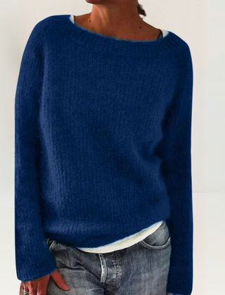 Women’s Talia knit sweater by Christine Brewer, showcasing a cozy, stylish design in soft fabric with a relaxed fit.