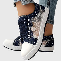 Breathable cushioned orthopedic women's sneakers by Christine Brewer, featuring supportive design and comfortable fit.