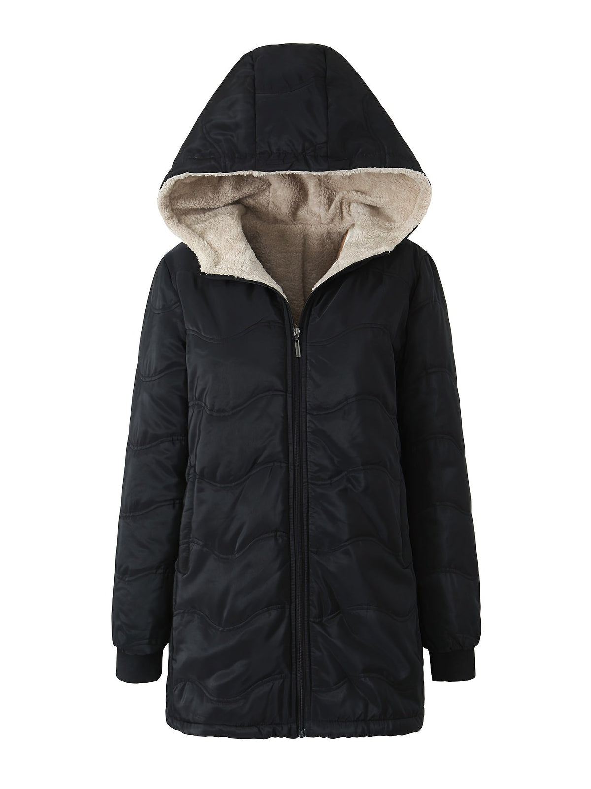 Doreen | Sherpa-Lined Quilted Hooded Puffer Jacket for Women