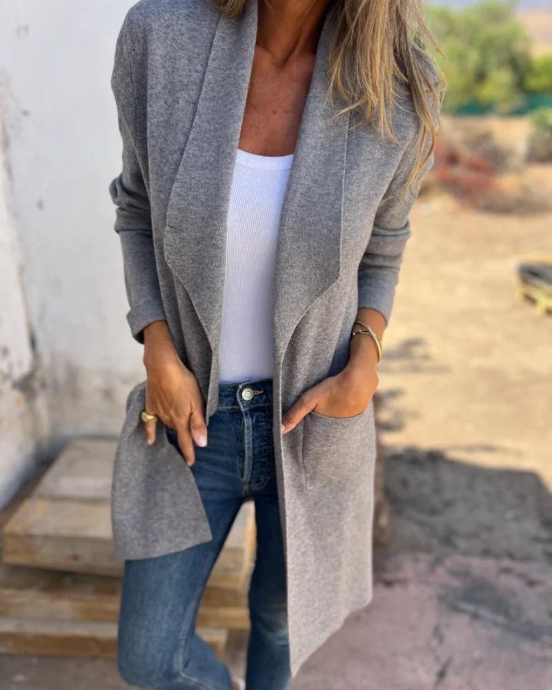 Helga | Fleece Longline Cardigan for Women