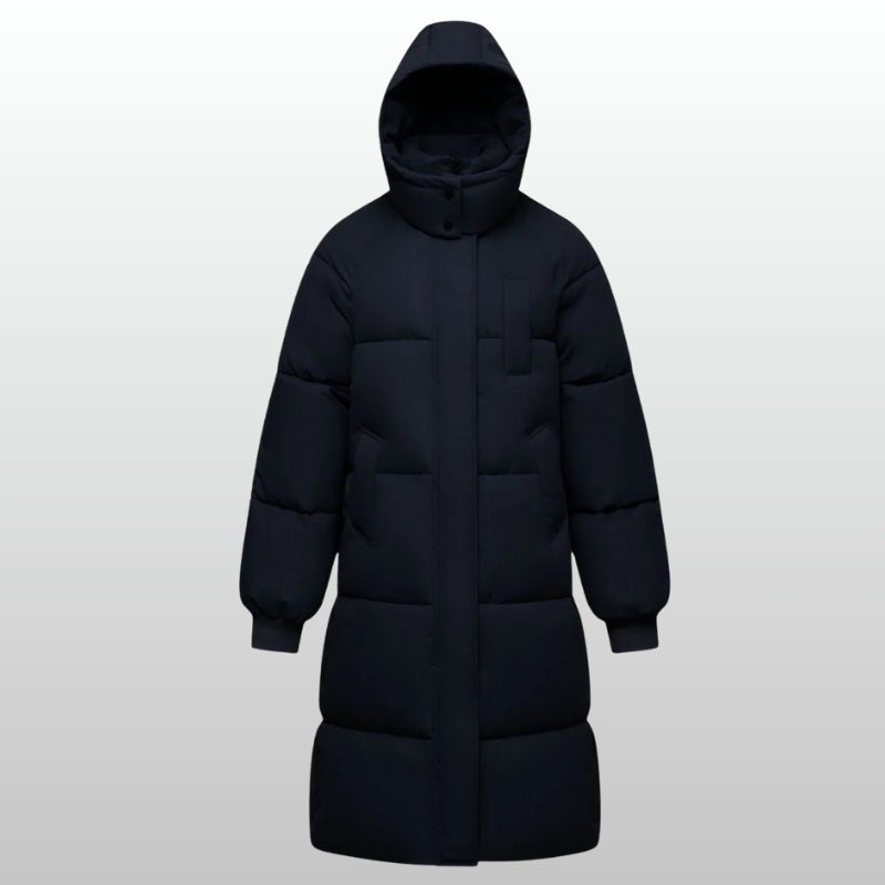 Loretta | Black Quilted Hooded Puffer Coat for Women