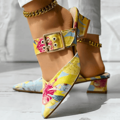 Christine Brewer Bello Brights Rainbow Heels for Women, featuring colorful orthopedic comfort and stylish design.