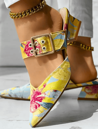 Christine Brewer Bello Brights Rainbow Heels for Women, featuring colorful orthopedic comfort and stylish design.