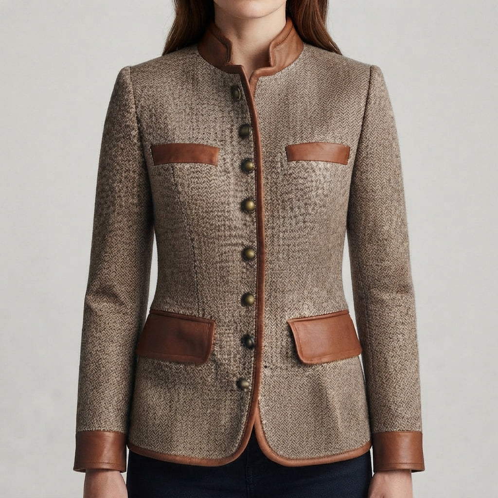 Anneliese | Brown Tweed Jacket for Women