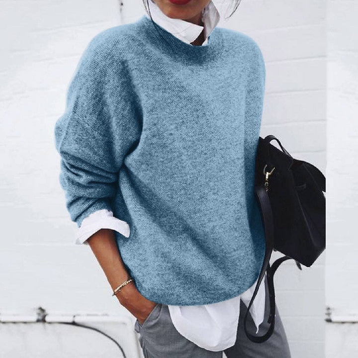 Women’s knit sweater from the Philippa #1752 Collection by Christine Brewer, featuring a cozy, stylish design in soft fabric.
