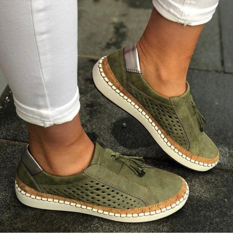 Christine Brewer Arden Orthoflex slip-on shoes for women, orthopedic comfort walking footwear with supportive design.