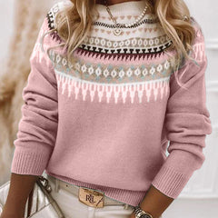 Christine Brewer Sydney women's knit sweater, soft and cozy, featuring a classic design and ribbed cuffs and hem.