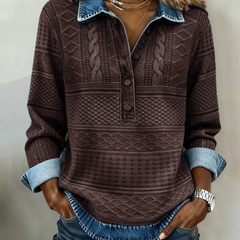 Christine Brewer Mia elegant relaxed fit sweatshirt with refined design, shown in a comfortable, stylish fit.