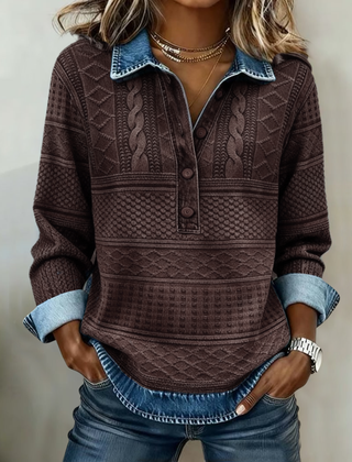 Christine Brewer Mia elegant relaxed fit sweatshirt with refined design, shown in a comfortable, stylish fit.