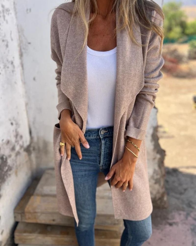 Helga | Fleece Longline Cardigan for Women