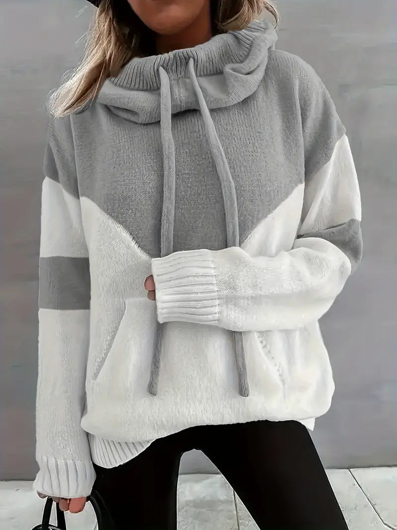 Colorblock Melissa hoodie for women, stylish pullover from Christine Brewer, featuring bold color contrast and comfortable fit.