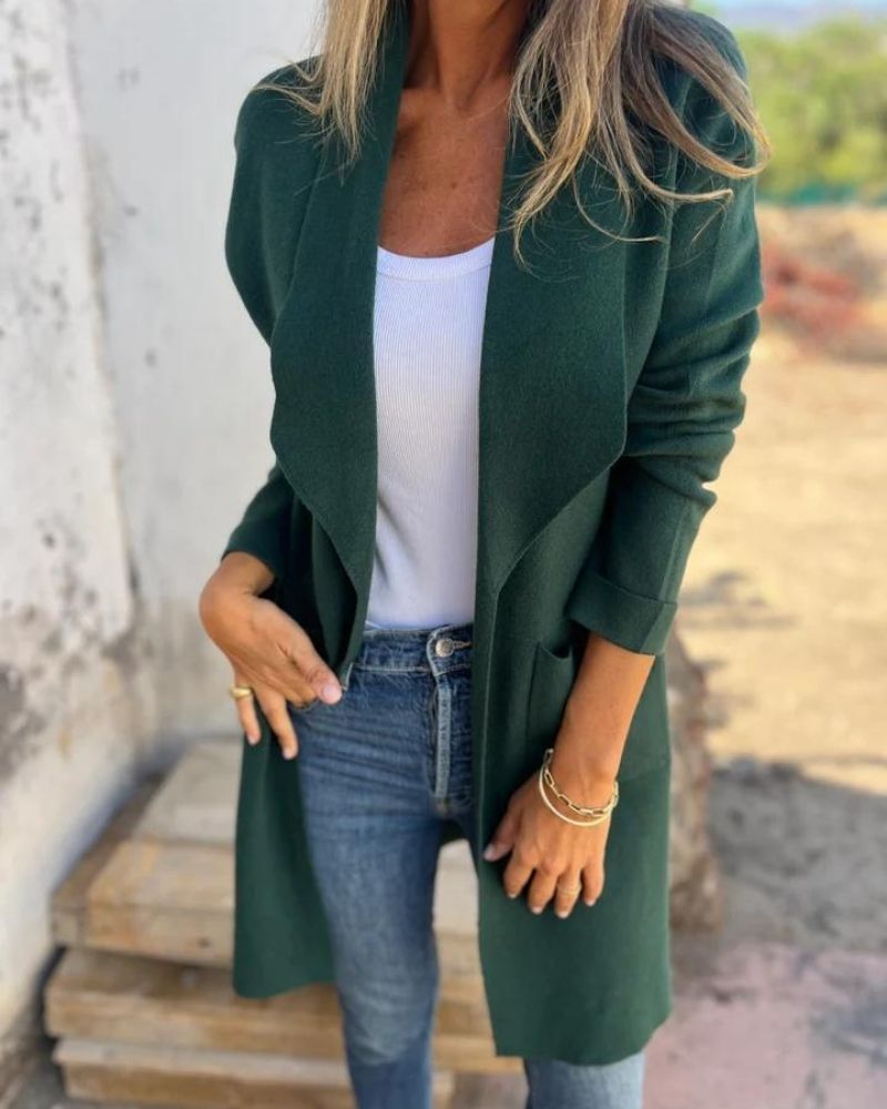 Helga | Fleece Longline Cardigan for Women