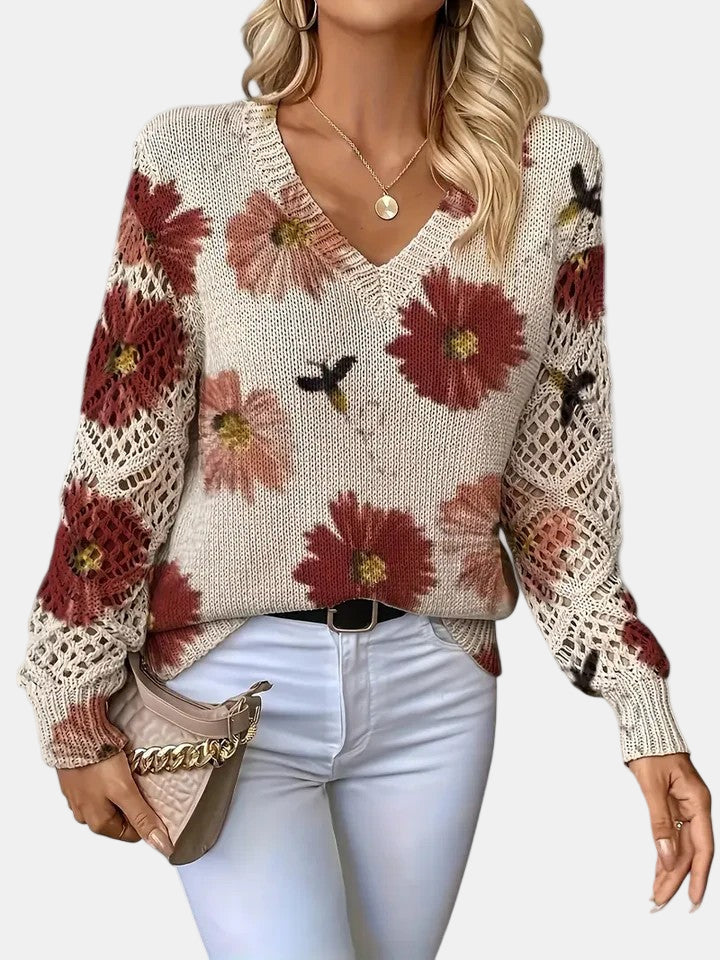 Christine Brewer Jocelyn knit cardigan for women, cozy sweater with button details in soft, textured fabric.