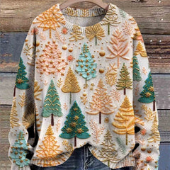 Stylish Christmas sweater for women by Christine Brewer featuring festive patterns and cozy knit fabric.
