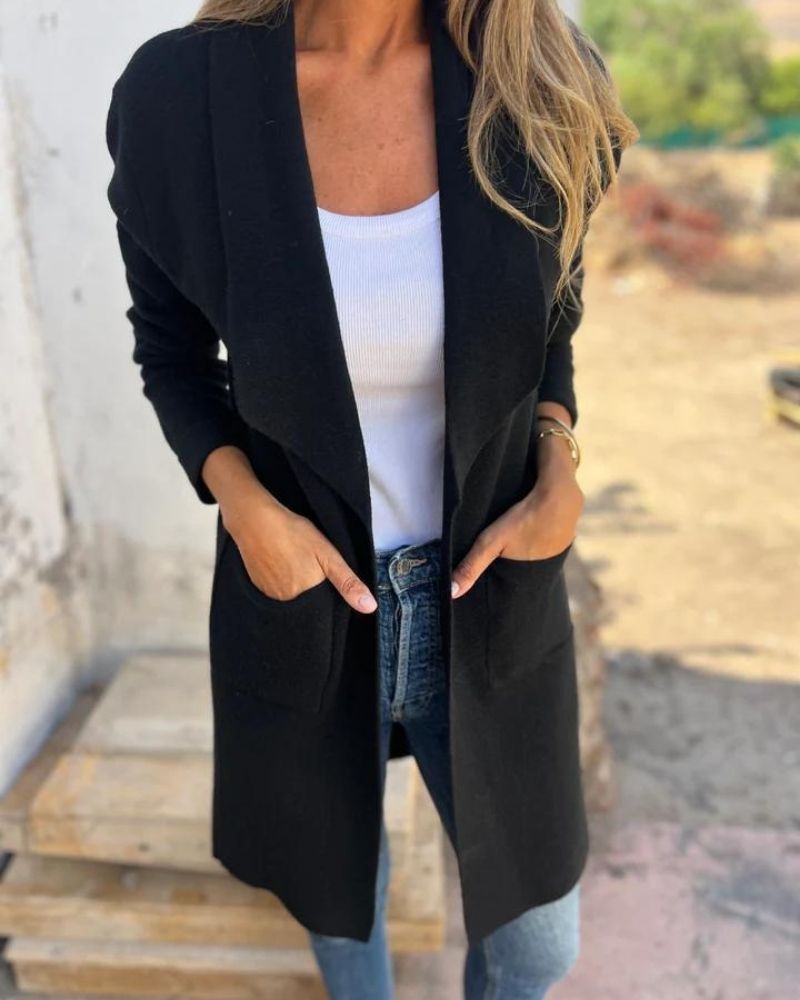 Helga | Fleece Longline Cardigan for Women