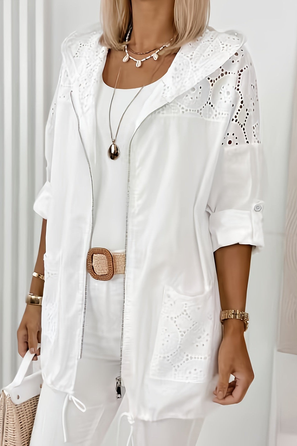 Women’s Iris hooded jacket by Christine Brewer, lightweight jacket with a hood, perfect for casual wear and outdoor activities.